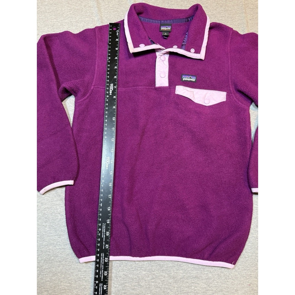 Patagonia Synchilla Kids Fleece Pullover Purple  Size L (12) EUC - Picture 5 of 14